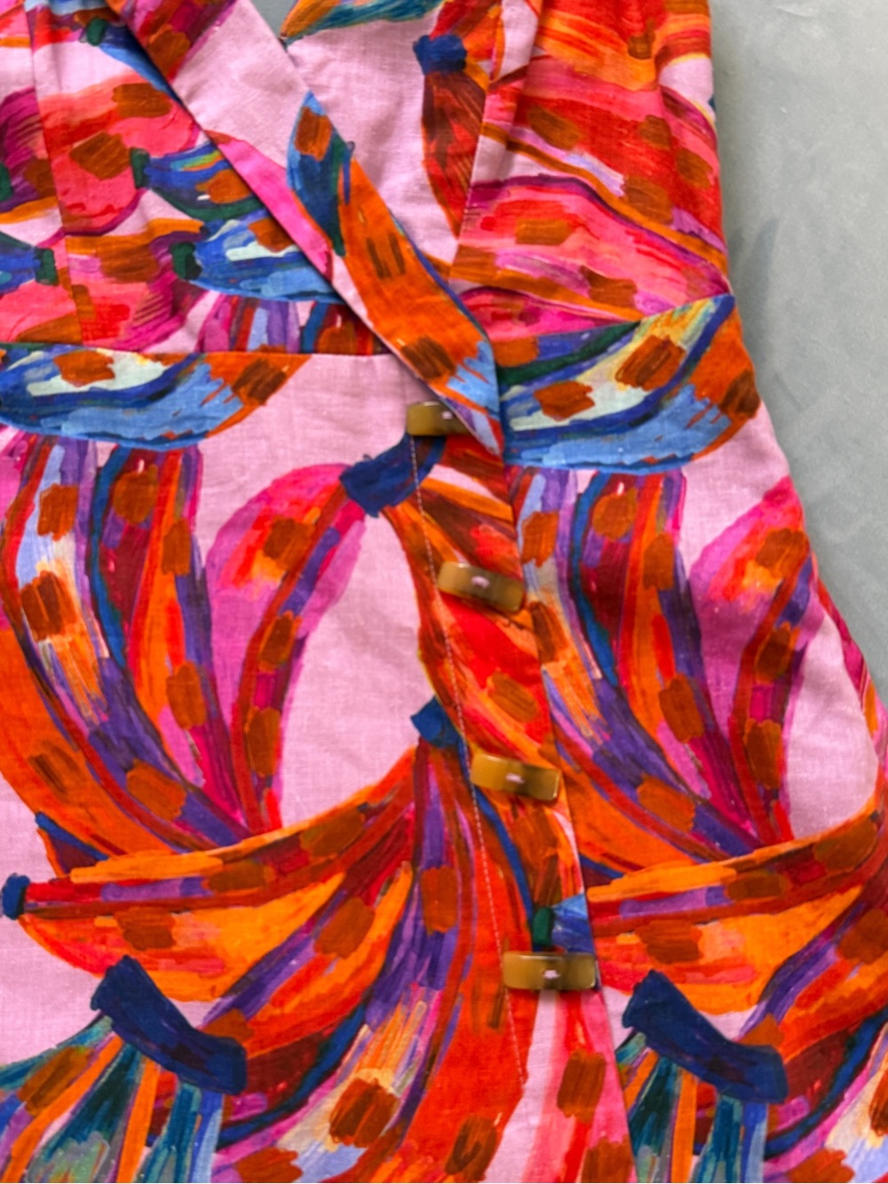 FARM Rio Pink Multicolor Abstract Slip Mini Dress - Picture 4 of 7